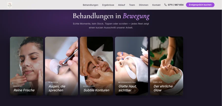 Aura Beauty Studio – Behandlungen